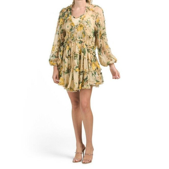 NWT O.P.T. One Pretty Time Babydoll Dress Size Small Yellow - Picture 1 of 5